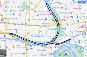 御舟かもめのクルーズ・朝のコース