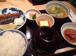 帰燕の一番人気「和定食」の一例
