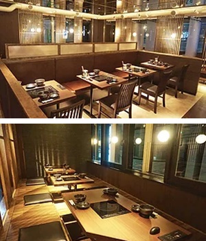 広島県広島市「もつ鍋 田しゅう」店内