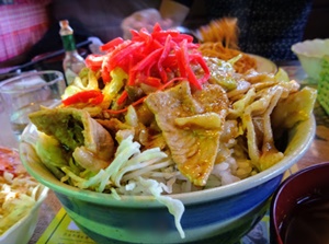 喫茶店ライフのメニュー・生姜焼き丼